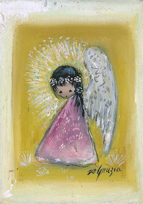 DeGrazia's angels, "Untitled - UN Stamp", oil on canvas. DeGrazia ...