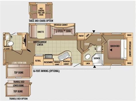 5th Wheel Rv 2 Bathrooms Floor Plans Jayco Eagle 30 5dbsa Double Slide Bunk House W Bath