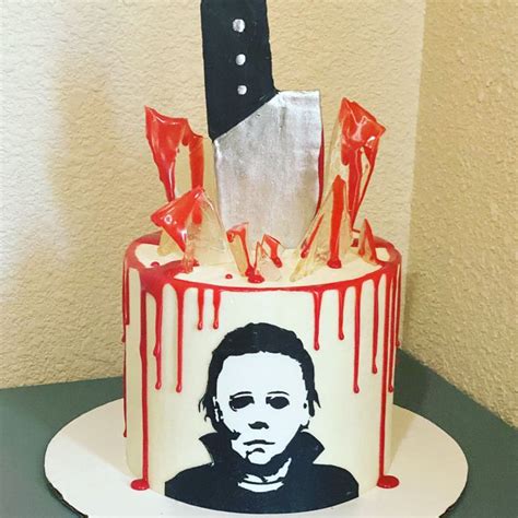 Michael Myers Halloween Movie Cake Movie Cakes Scary Cakes Cake