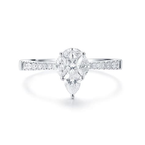 Pear Shape Cluster Ring Temple And Grace Au