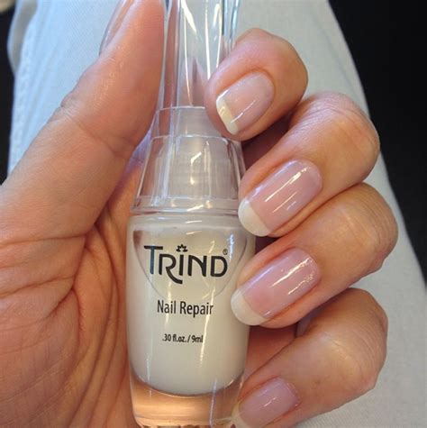 Trind Nail Repair Natural Topped With Trind Nail Brigthener