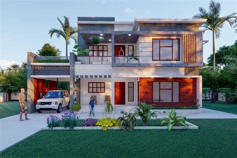 Duplex Home With Aesthetic Exterior Design Small House Front Design