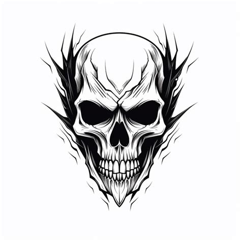 Premium Ai Image Vintage Skull Illustration