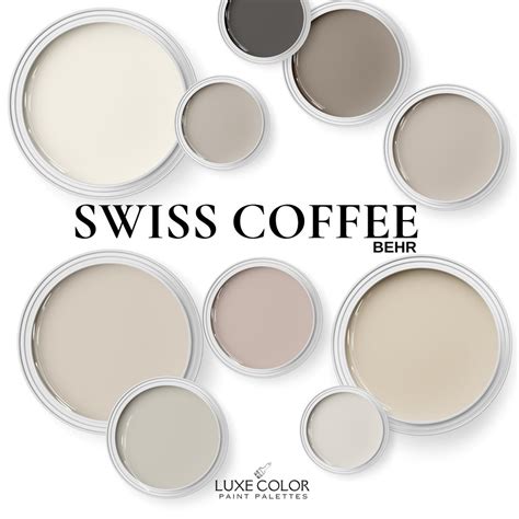 Behr Swiss Coffee With Complementary Colors That Features A Neutral