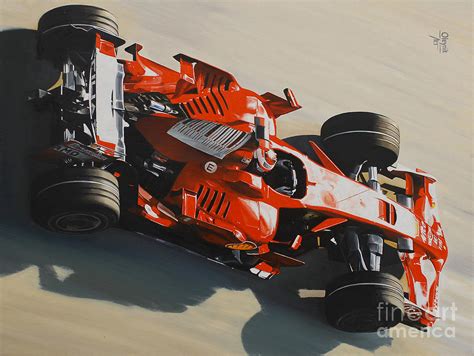 Kimi Raikkonen, Ferrari F2008 Painting by Artem Oleynik - Fine Art America