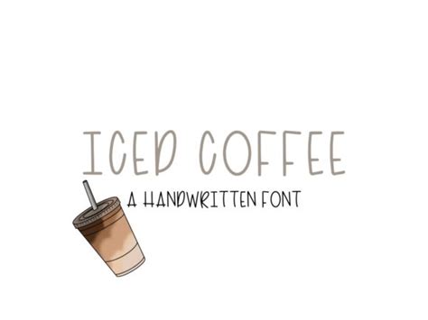 Iced Coffee Font By Kristen Rheaume Creative Fabrica