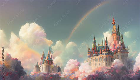 3D Illustration Fantasy Castle Wallpaper HD Beautiful 3D Castle