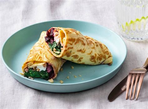 Gezonde Eiwraps Met Spinazie Biet En Geitenkaas Recept Allerhande