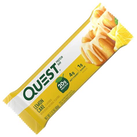 Quest Protein Bar Lemon Cake 60g Fra Quest Nutrition