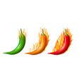 Red And Green Mexican Jalapeno Hot Chili Peppers Vector Image