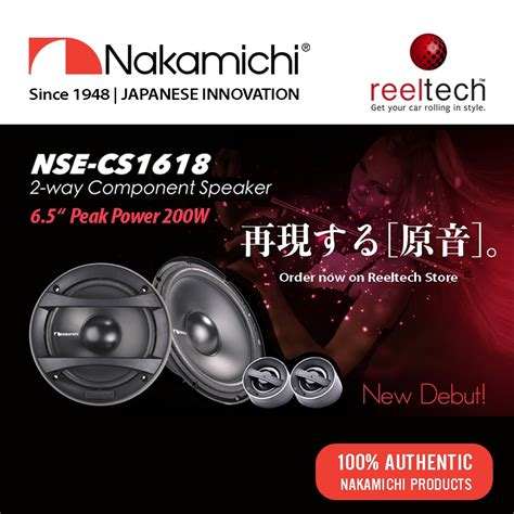 Nakamichi NSE CS1618 200W 2 Way Component 6 5 Speaker NSE CS 1618