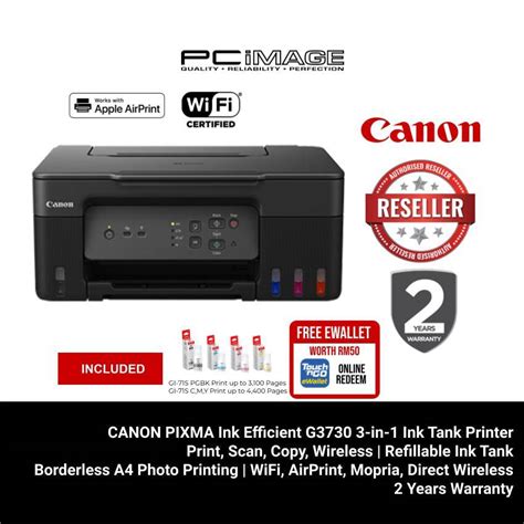 CANON PIXMA Ink Efficient G3730 Multifunction Refillable Ink Tank