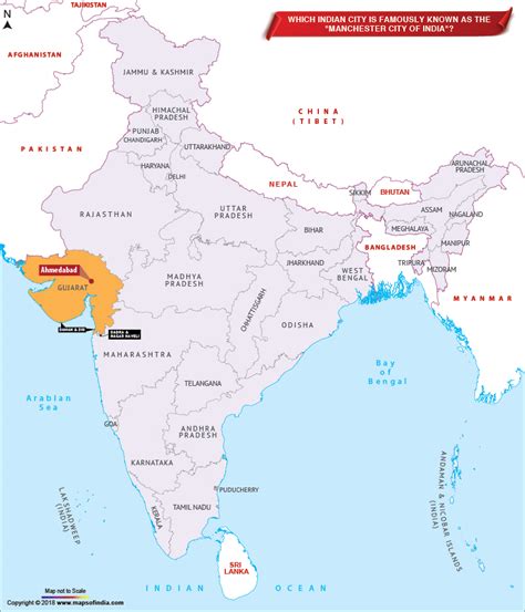 Ahmedabad On India Political Map