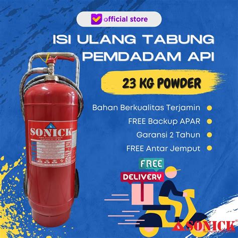 Isi Ulang Tabung Apab 23 Kg Powder Premium ABC Portable Pressure