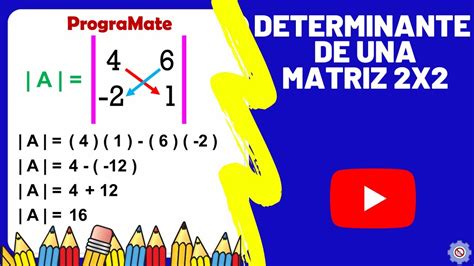 DETERMINANTE DE UNA MATRIZ 2x2 Ejemplos Resueltos Álgebra Lineal