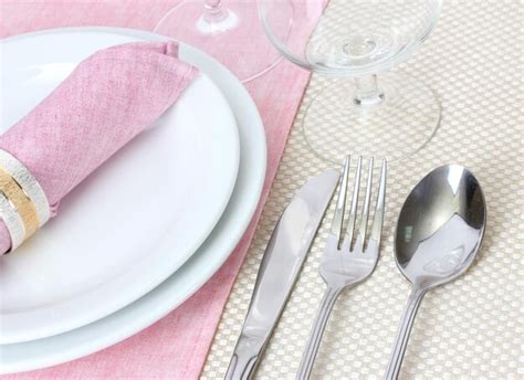 Premium Photo Table Setting With Fork Spoon Knife Plates And Napkin