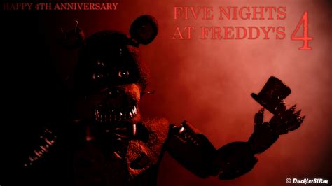 July 23rd Happy 4th Anniversary Five Nights At Freddys 4 Rfivenightsatfreddys