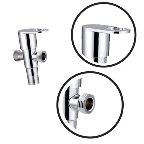 Geo Series High Grade Brass 2 Way Angle Valve Chrome Finish 2 In 1 Ang Zap Bath Fittings