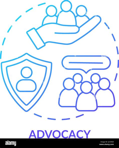 Advocacy Blue Gradient Concept Icon Stock Vector Image And Art Alamy