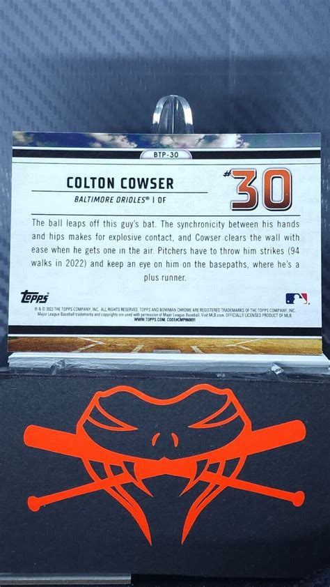 Colton Cowser Bowman Chrome Top Btp Orioles Rc