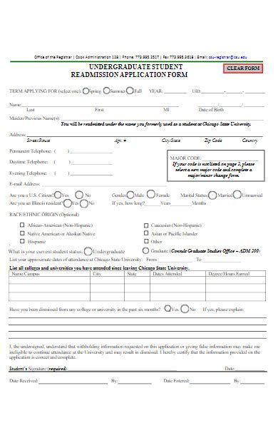 Free 50 Readmission Forms Download How To Create Guide Tips