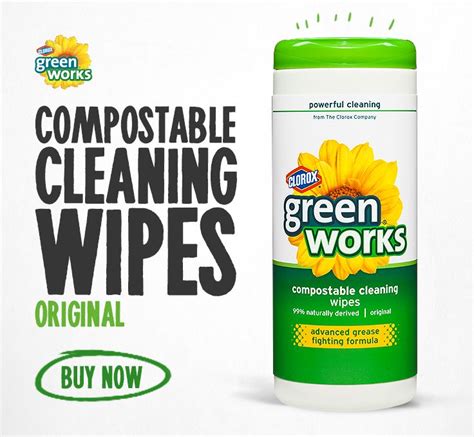 Cleaning Wipes Natural Compostable Wipes Green Works Cleaning