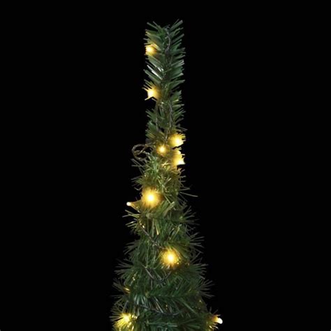 Sapin de Noël artificiel avec guirlandes et LED Vert 210 cm JIL