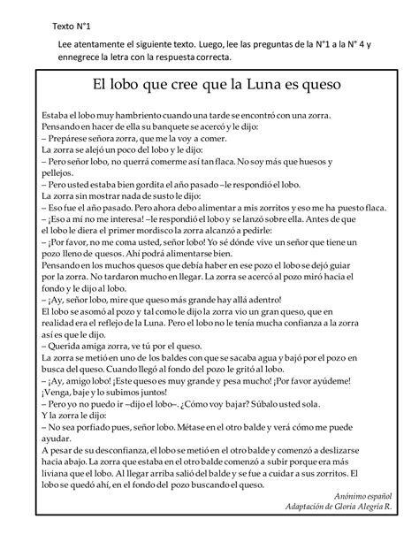 Prueba De Lenguaje Y Comunicación Docx