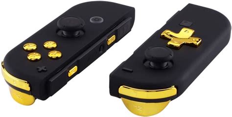 Extremerate Chrome Gold D Pad Abxy Keys Sr Sl L R Zr Zl Trigger Buttons