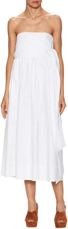 Jill Stuart Lindley Strapless Midi Dress Shopstyle