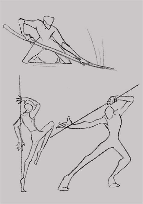 Artstation Pose Studies Line Of Action