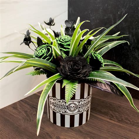 Poison Pot With Oozing Wood Roses Heart And Sola Creations
