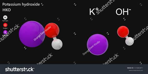 Potassium Hydroxide Inorganic Compound Formula Koh Stock Illustration 1216863871