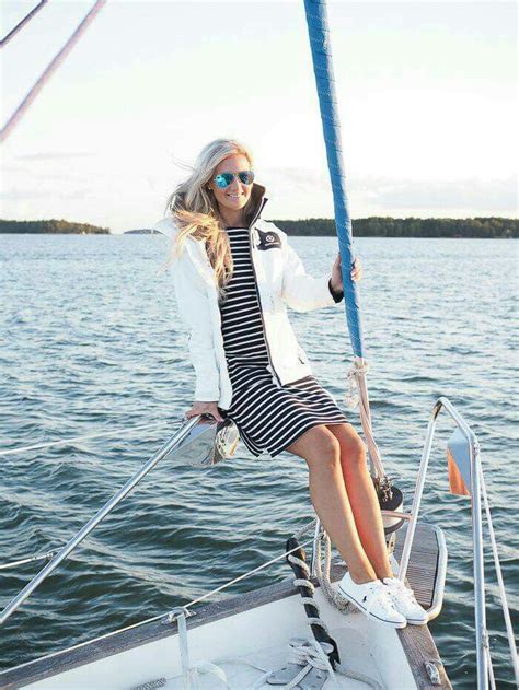 Colour dress sailing outfit, boat shoe | Boating Outfit Ideas | Boat ...