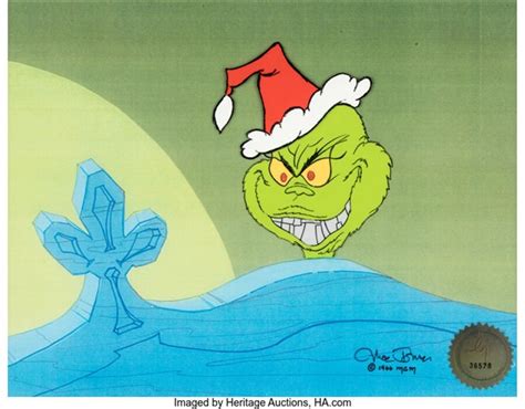 Dr Seuss How The Grinch Stole Christmas Grinch Production Cel Signed