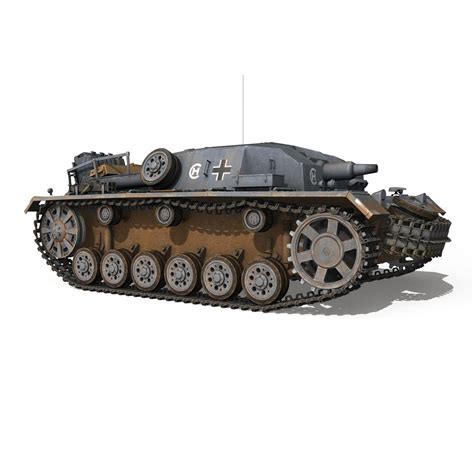 StuG III Ausf B Wien 3D Model 119 3ds Fbx Lwo Obj C4d Free3D