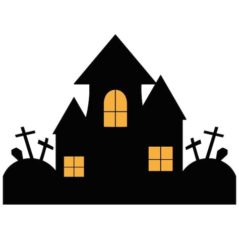 Casa Velha Assombrada Para O Halloween Vetor Premium