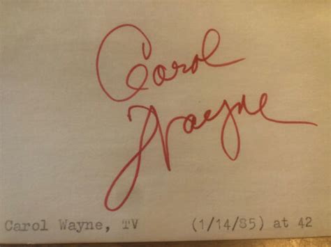 Carol Wayne Autograph, actress | #4614619451