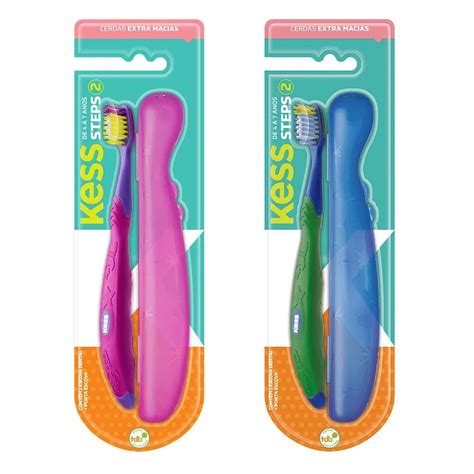 Escova Dental Infantil A Anos Kit Steps Kess Rosa E Azul Shopee