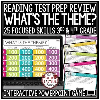 50 OFF What Is The Theme Reading Test Prep Jeopardy Game Show 3rd 4th