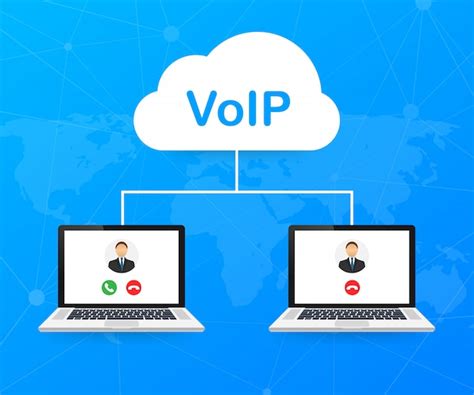 Tecnologia Voip Voz Sobre Ip Banner De Chamadas Pela Internet