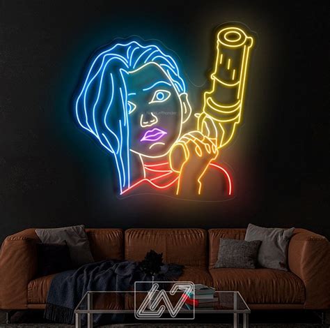 Jinx Arcane Led Neon Sign Cartoon Neon Sign Etsy Neon Signs Neon