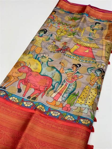 Kalamkari Printed Saree In Best Rate Dvz Only On Dvanza