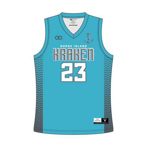 Tbl Rhode Island Kraken V Neck Basketball Jerseys