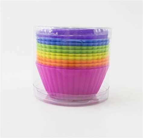 Index Kitchen Set Of 24 Silicone Baking Cups Vibrant Colors Dishwasher Safe Bpa Free Non