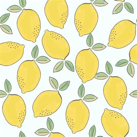 Premium Vector Water Color Lemon Seamless Pattern