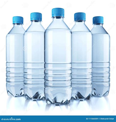 Groep Plastic Fles Met Water Stock Illustratie Illustration Of