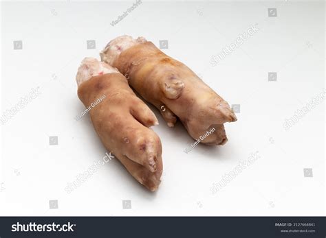 Raw Pig Hooves On White Background Stock Photo 2127664841 | Shutterstock