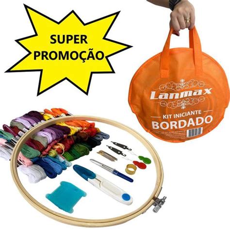 Kit Bastidores Completo Para Iniciantes Bordado Ponto Cruz Top Lanmax