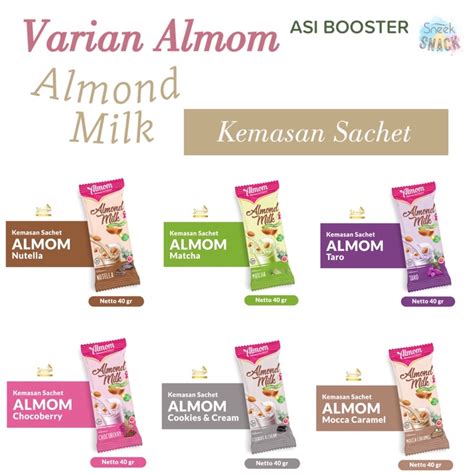 Jual SACHET Almom Almond Milk Susu Almond ASI Booster Shopee